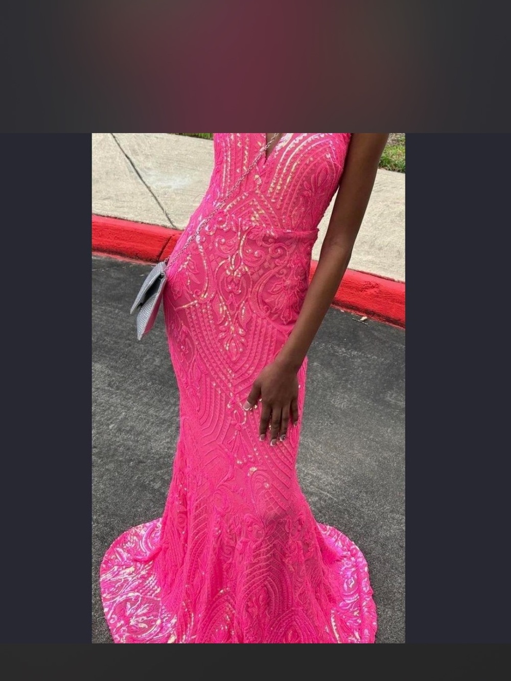 Windsor Hot Pink sequin Maxi Dress